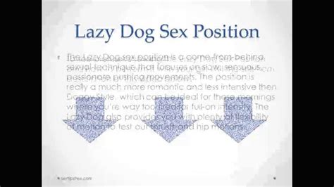 lazy dog postion|5 Modified Sex Positions That Are Easy to Execute